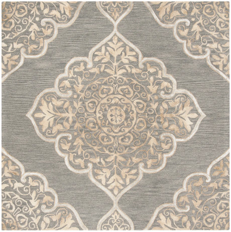 Safavieh Dip Dye 7'-0" x 7'-0" Rug in Slate / Beige
