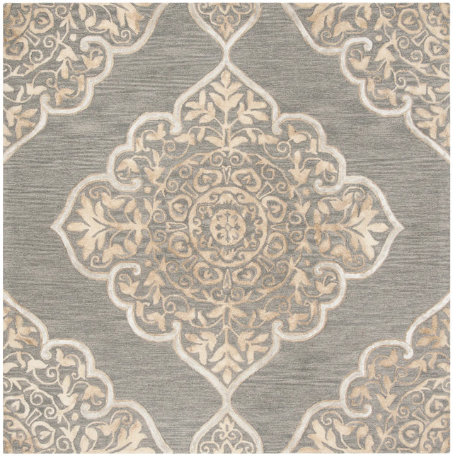 Safavieh Dip Dye 7'-0" x 7'-0" Rug in Slate / Beige