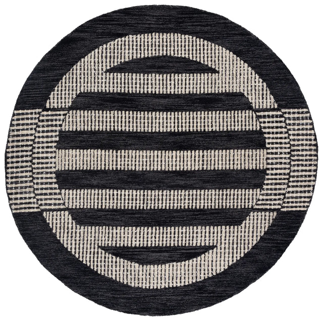 Safavieh Pine 6'-0" x 6'-0" Rug in Charcoal / Ivory