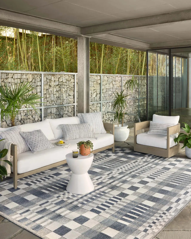 Loloi Rainier Rai-04 Ivory/Denim Rug - room scene 1