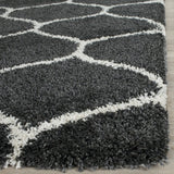 Safavieh Hudson Shag 5'-3" x 7'-6" Rug in Dark Grey / Ivory