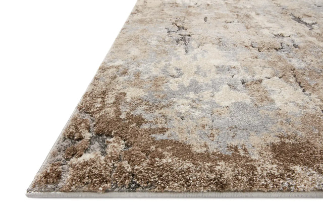 Loloi Theory Thy-09 Dove/Bark Rugs - rug corner
