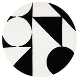 Safavieh Rodeo Drive 6'-0" x 6'-0" Rug in Ivory / Black