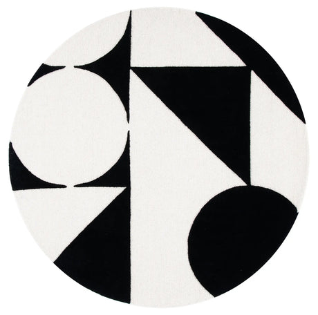 Safavieh Rodeo Drive 6'-0" x 6'-0" Rug in Ivory / Black
