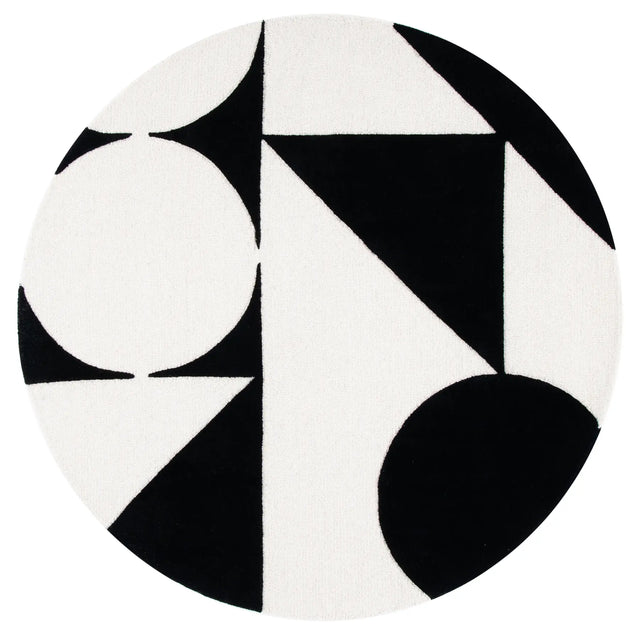Safavieh Rodeo Drive 6'-0" x 6'-0" Rug in Ivory / Black