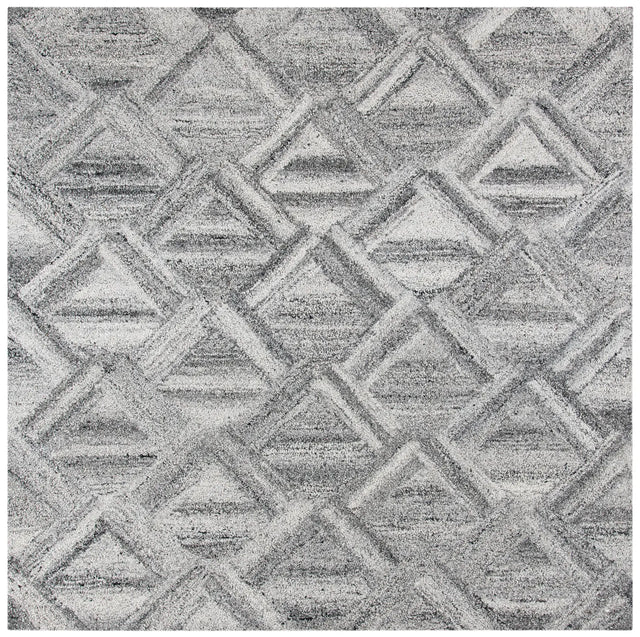 Safavieh Abstract 6'-0" x 6'-0" Rug in Grey / Black