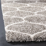 Safavieh Hudson Shag 5'-3" x 7'-6" Rug in Grey / Ivory