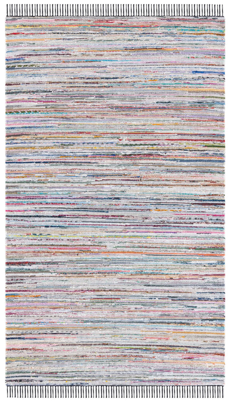 Safavieh Rag Rug 4'-0" x 6'-0" Rug in Black / Pink