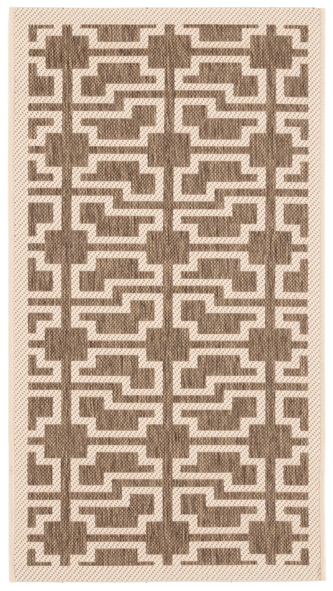Safavieh Courtyard 2'-0" x 3'-7" Rug in Mocha / Beige