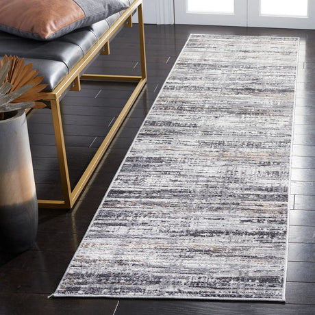 Safavieh Shivan 100 2'-2" x 8'-0" Rug in Light Grey / Dark Grey