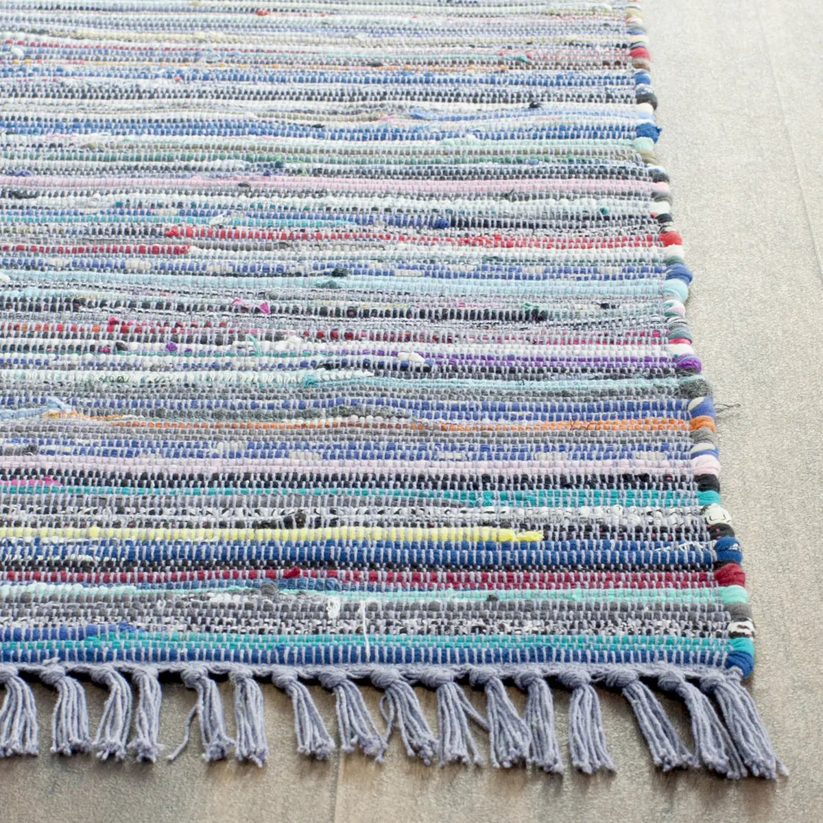 Safavieh Rag Rug 2'-3" x 10'-0" Rug in Purple / Multi