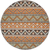 Safavieh Veranda 5'-3" x 5'-3" Rug in Terracotta / Chocolate