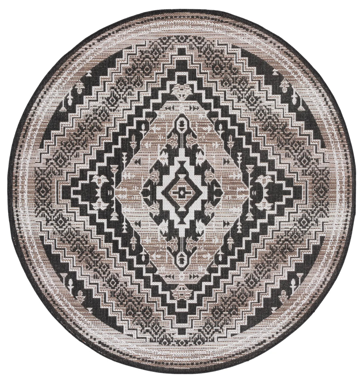 Safavieh Havana 6'-7" x 6'-7" Rug in Light Brown / Black