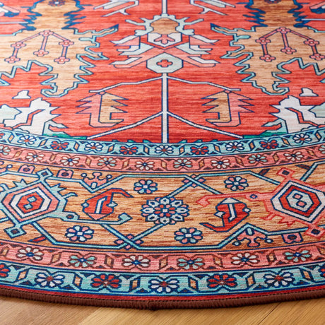Safavieh Tucson 6'-0" x 6'-0" Rug in Rust / Navy