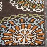 Safavieh Veranda 5'-3" x 7'-7" Rug in Chocolate / Terracotta
