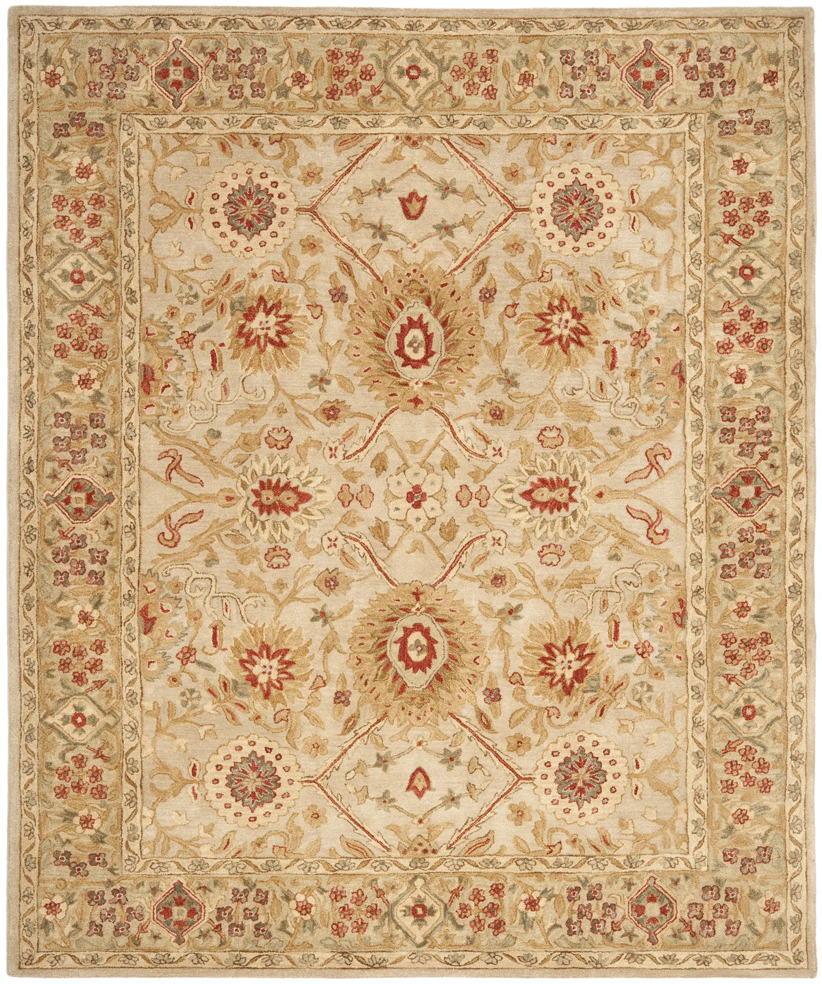 Safavieh Anatolia 9'-6" x 13'-6" Rug in Grey Beige / Sage