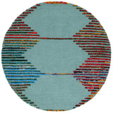 Safavieh Nantucket 4'-0" x 4'-0" Rug in Teal / Red