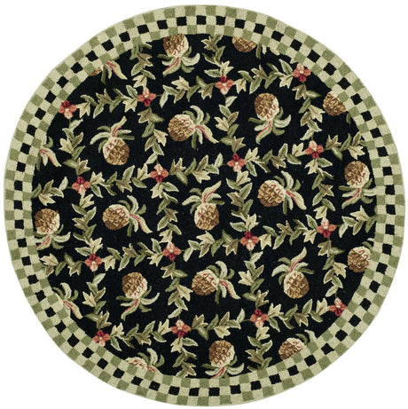 Safavieh Chelsea 3'-0" x 3'-0" Rug in Black / Ivory