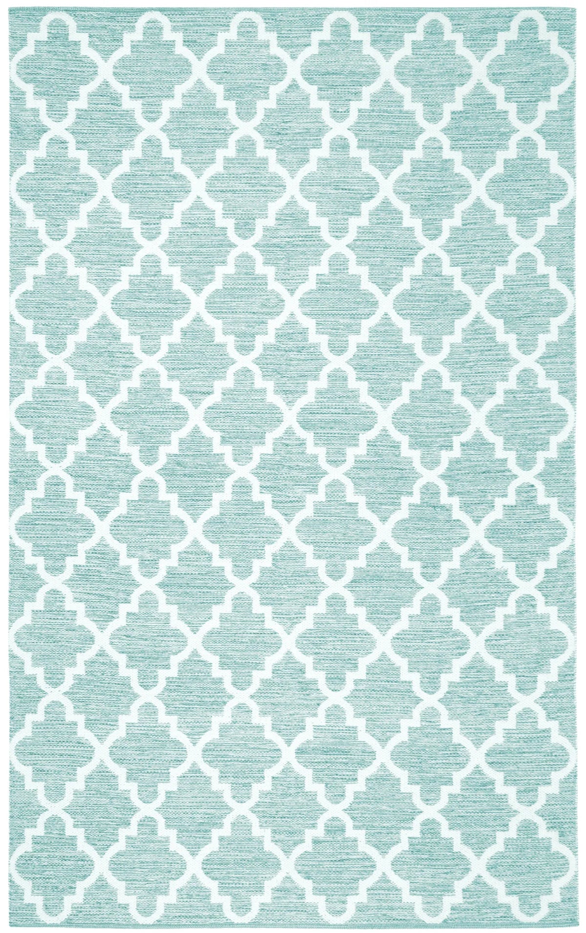 Safavieh Montauk 5'-0" x 8'-0" Rug in Teal / Ivory
