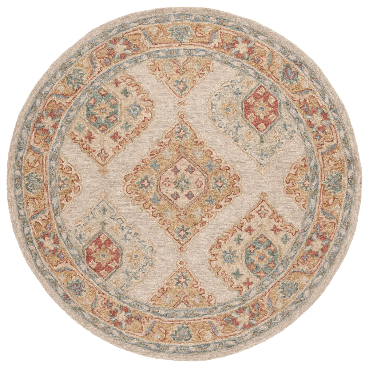 Safavieh Metro 6'-0" x 6'-0" Rug in Beige / Rust