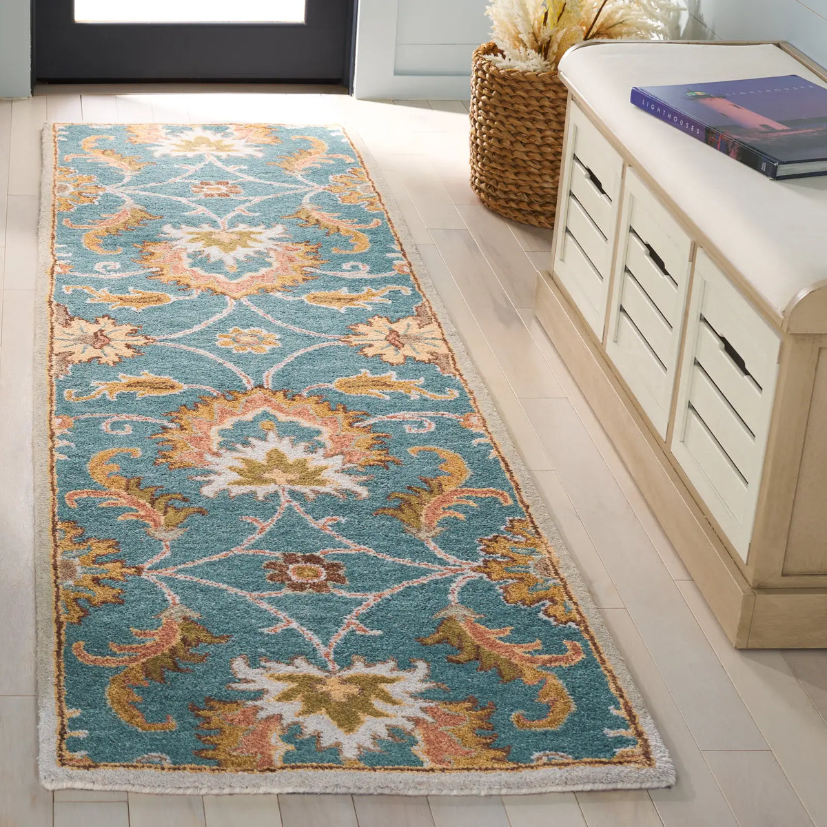 Safavieh Heritage 2'-3" x 8'-0" Rug in Blue / Yellow