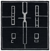 Safavieh Fifth Avenue 6'-0" x 6'-0" Rug in Black / Ivory