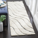 Safavieh Florida Shag 2'-3" x 7'-0" Rug in Cream / Grey
