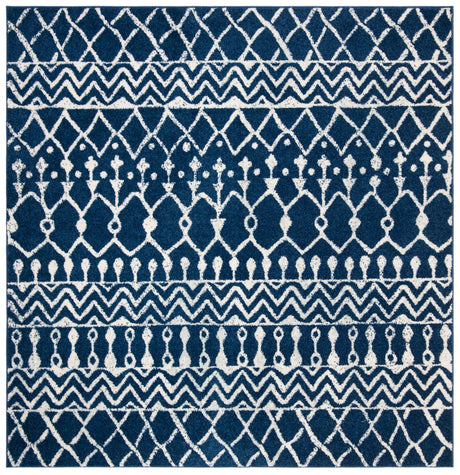 Safavieh Tulum 6'-7" x 6'-7" Rug in Navy / Ivory