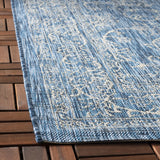 Safavieh Courtyard 4'-0" x 5'-7" Rug in Navy / Ivory