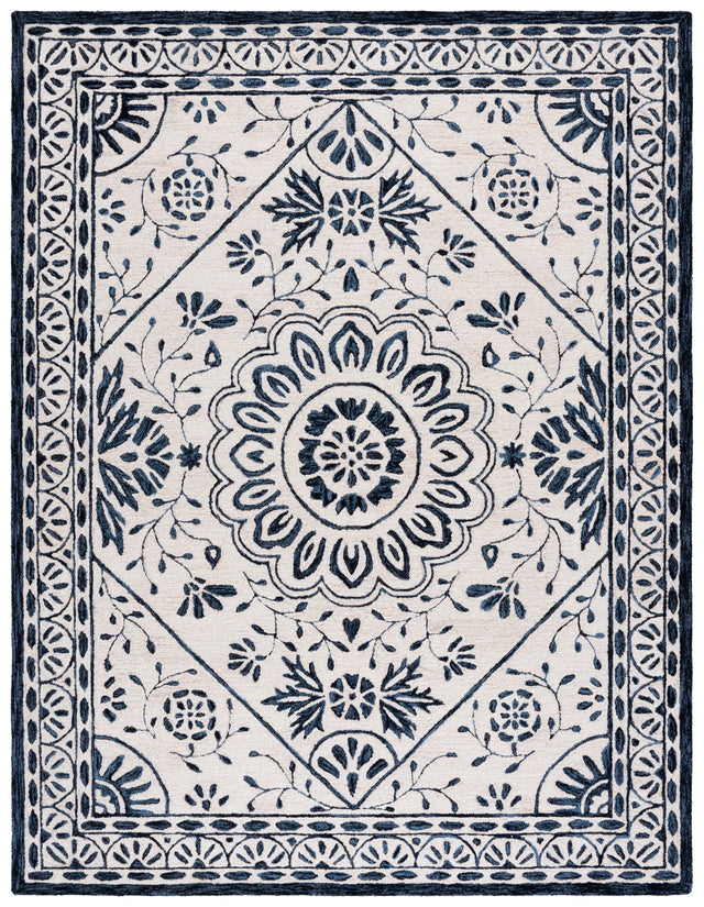 Safavieh Metro 8'-0" x 10'-0" Rug in Ivory / Navy