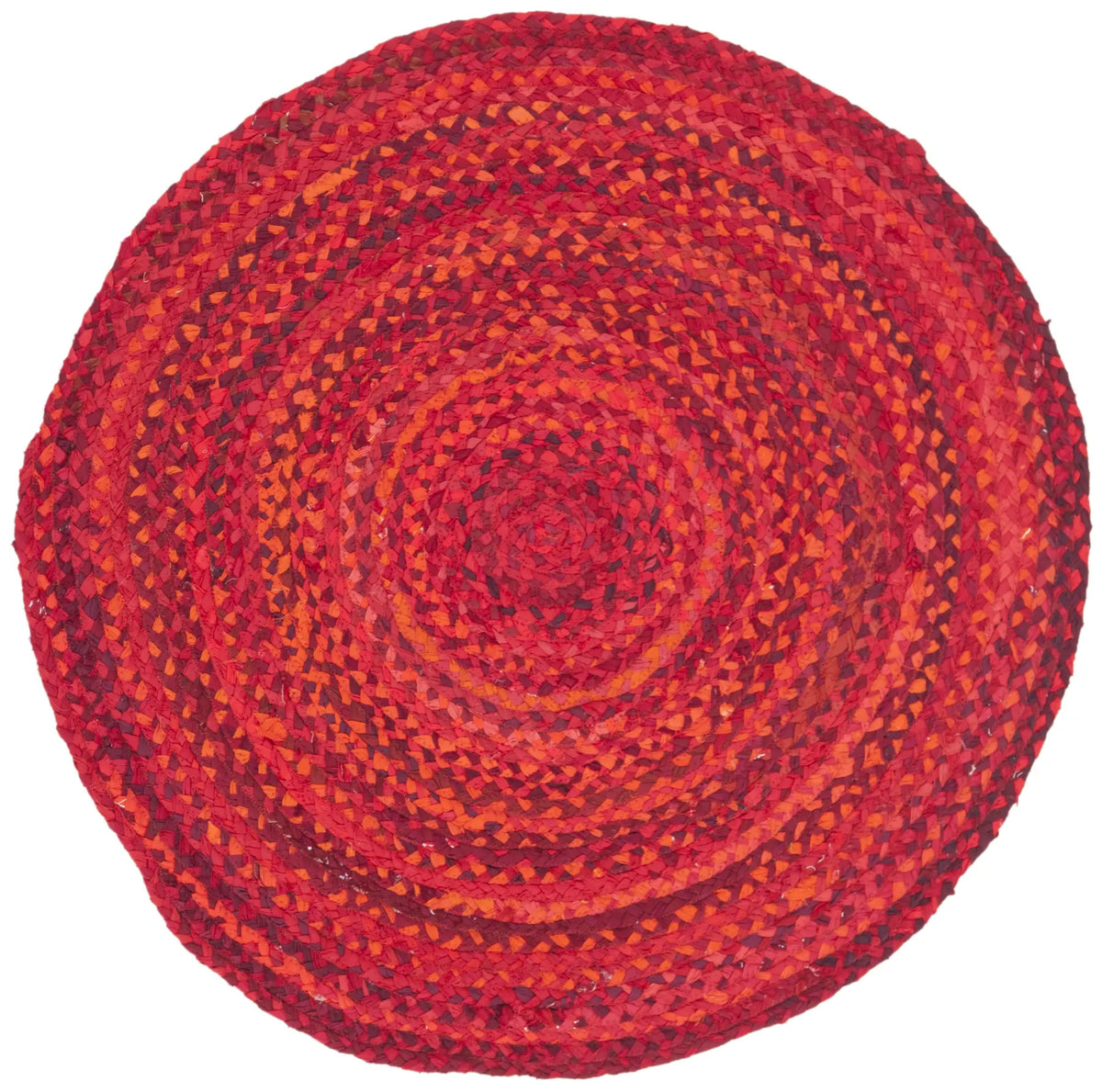 Safavieh Braided 3'-0" x 3'-0" Rug in Red