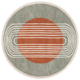 Safavieh Rodeo Drive 6'-0" x 6'-0" Rug in Grey / Rust