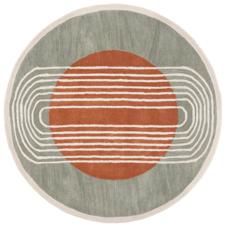 Safavieh Rodeo Drive 6'-0" x 6'-0" Rug in Grey / Rust
