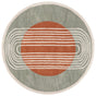 Safavieh Rodeo Drive 6'-0" x 6'-0" Rug in Grey / Rust
