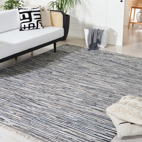 Safavieh Rag Rug 10'-0" x 14'-0" Rug in Black / Multi