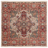 Safavieh Kashan 6'-7" x 6'-7" Rug in Ivory / Blue
