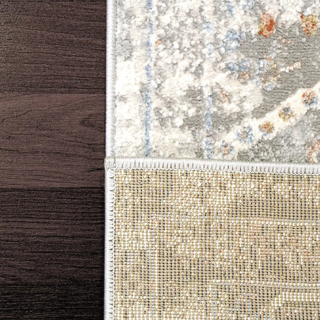 Dynamic Rugs Zen 8337 Grey/Blue Rugs - Corner
