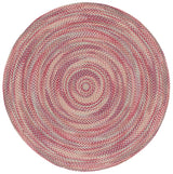 Safavieh Braided 5'-0" x 5'-0" Rug in Light Blue / Rust
