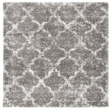 Safavieh Hudson Shag 7'-0" x 7'-0" Rug in Grey / Ivory