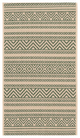Safavieh Courtyard 2'-0" x 3'-7" Rug in Beige / Dark Green