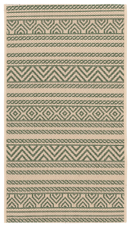 Safavieh Courtyard 2'-0" x 3'-7" Rug in Beige / Dark Green