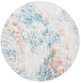 Safavieh Tulum 6'-7" x 6'-7" Rug in Ivory / Dark Blue