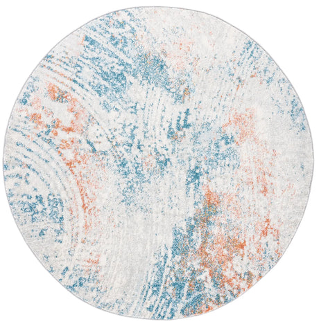 Safavieh Tulum 6'-7" x 6'-7" Rug in Ivory / Dark Blue