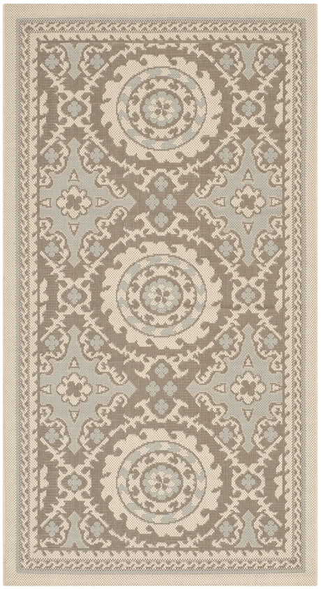 Safavieh Courtyard 2'-7" x 5'-0" Rug in Beige / Dark Beig
