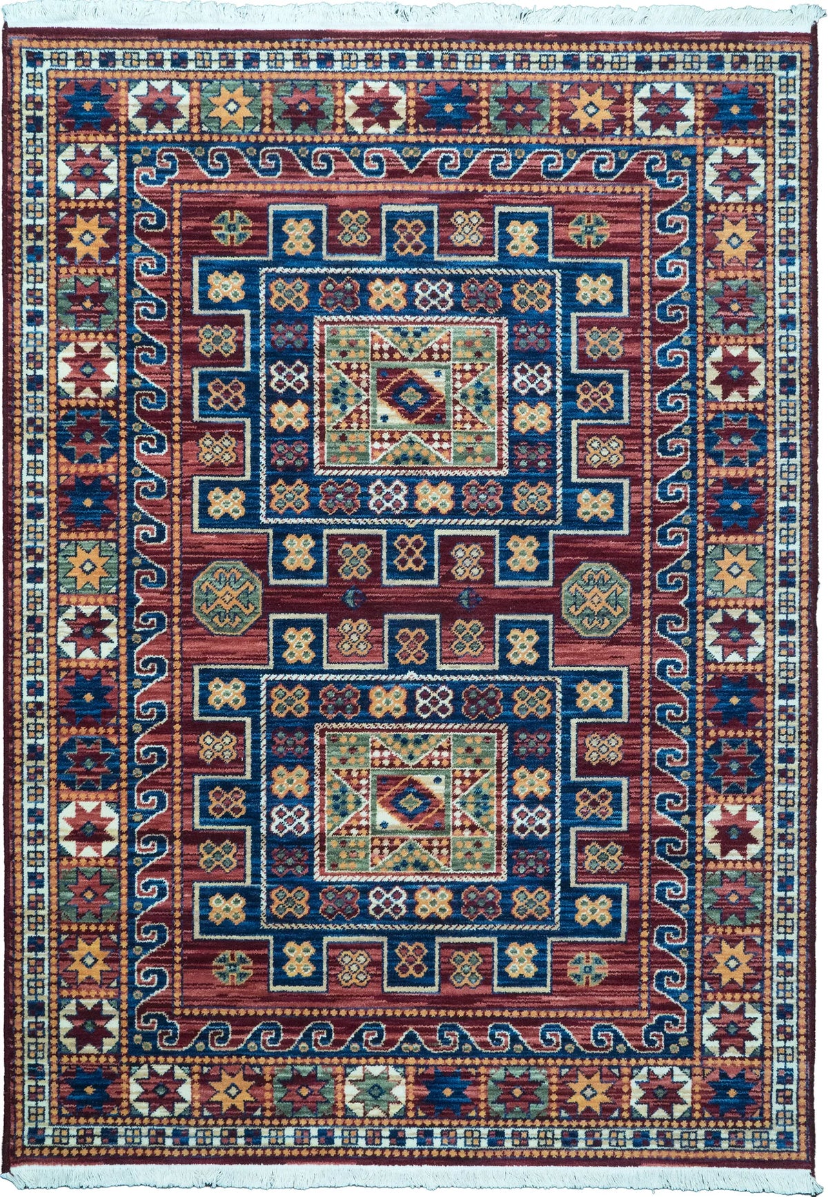 Dynamic Rugs Wade 18604 Power Loomed Transitional Red/Multi Rug - Rectangular