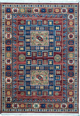 Dynamic Rugs Wade 18604 Power Loomed Transitional Red/Multi Rug - Rectangular