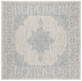 Safavieh Courtyard 6'-7" x 6'-7" Rug in Grey / Navy