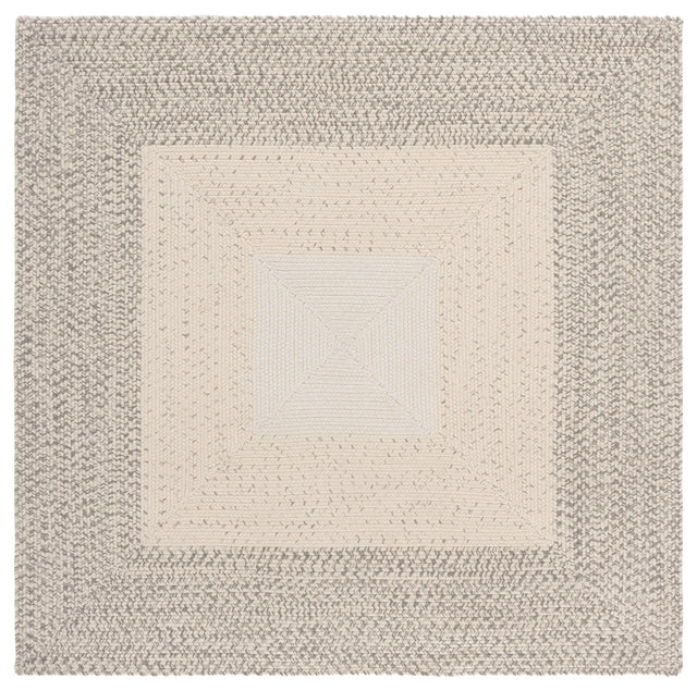 Safavieh Braided 5'-0" x 5'-0" Rug in Ivory / Grey