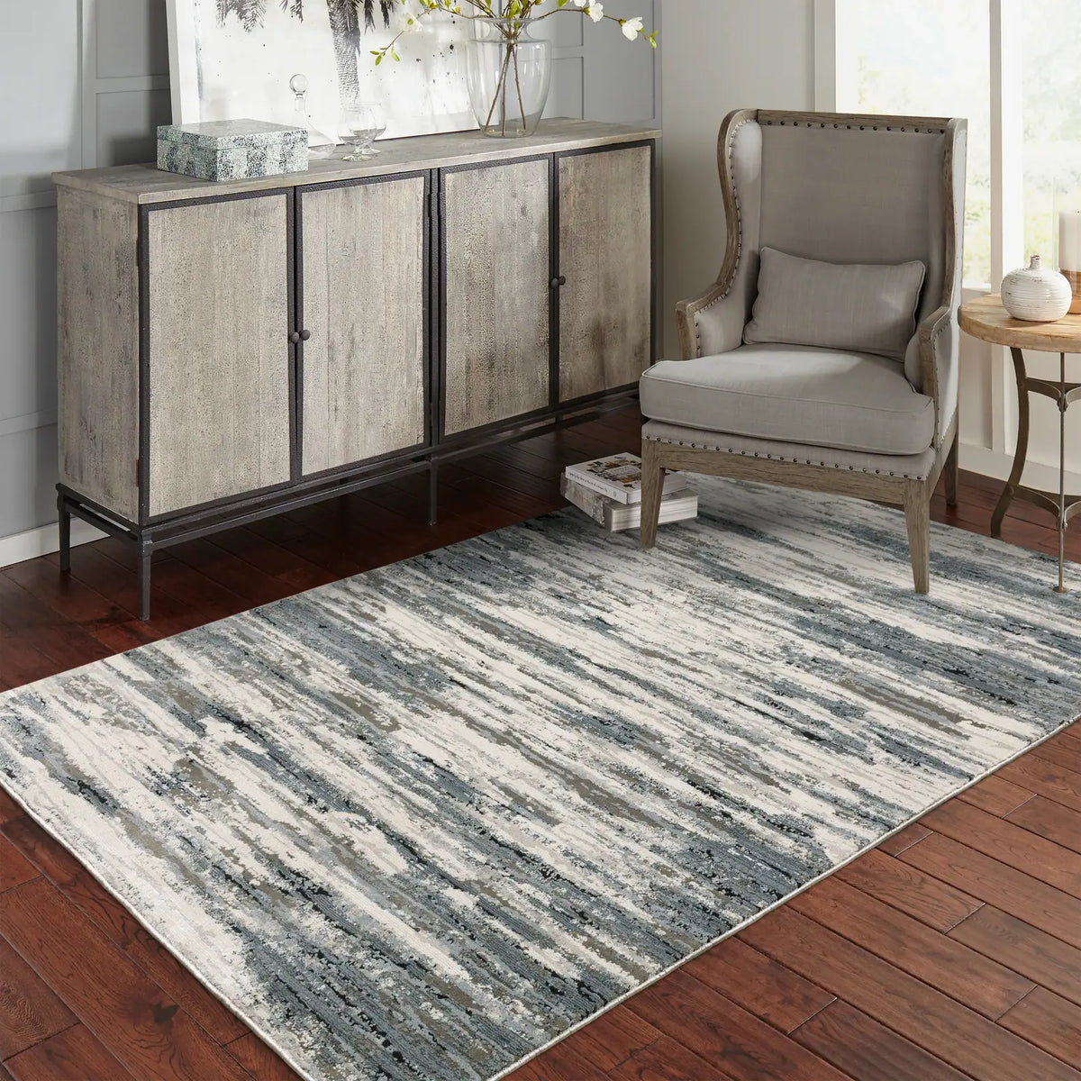 Oriental Weavers Sphinx Caravan 750W8 Beige/ Blue Rugs - room scene