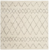 Safavieh Berber Shag 5'-1" x 5'-1" Rug in Cream / Light Grey
